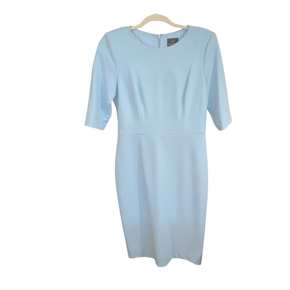 Adrianna Papell Light Blue Sheath Dress – Size 6